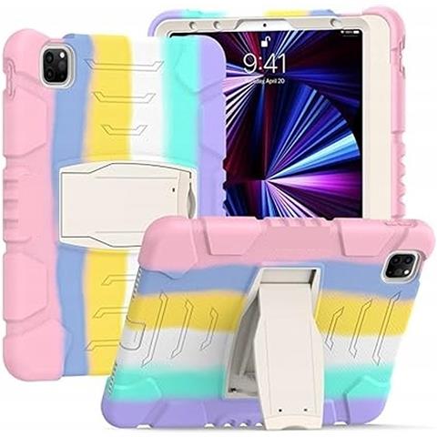 Custodia Armatura Con Supporto Per Samsung Galaxy Tab S6 Lite 2020/22 Arcobaleno - Foto 2