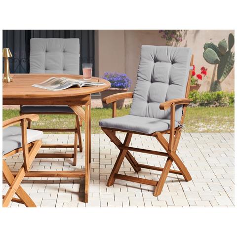 Set Di 2 Cuscini Schiena /seduta Maui Premium Grigio Chiaro - Foto 1