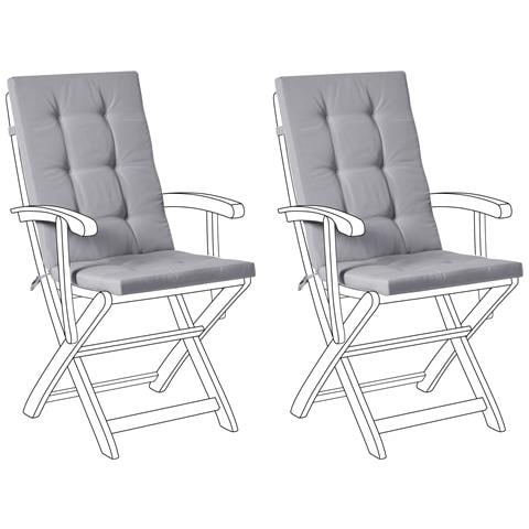 Set Di 2 Cuscini Schiena /seduta Maui Premium Grigio Chiaro - Foto 2