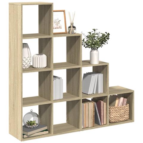 Libreria 4 Ripiani Rovere Sonoma 131,5x29x131,5 cm Truciolato - Foto 2