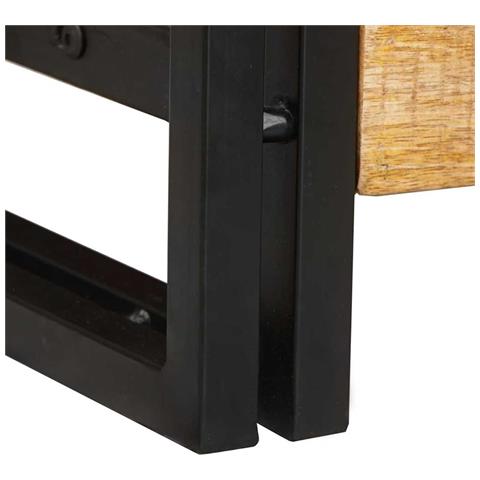 Tavolo consolle 2 pcs Marrone Legno massello di mango ruvido - Foto 9