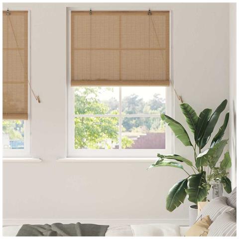 Tende e Tapparelle per Finestre con tende Marrone Chiaro Bambù - Foto 2