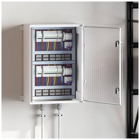 Armadietto di Controllo Grigio 50 x 24.5 x 70 cm Plastica ABS - Foto 2