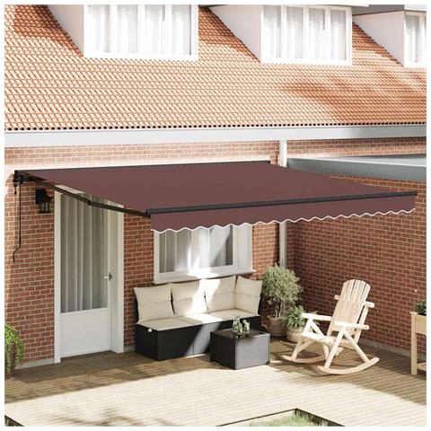 Tenda Retrattile Marrone 400x300 cm Tessuto - Foto 2