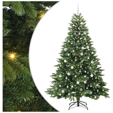 Albero di Natale artificiale con 300 LED Verde 210 cm PE e PVC - Foto 1