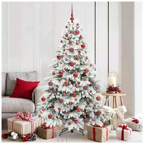 Albero di Natale artificiale con 300 LED Bianco 180 cm PE e PVC - Foto 2