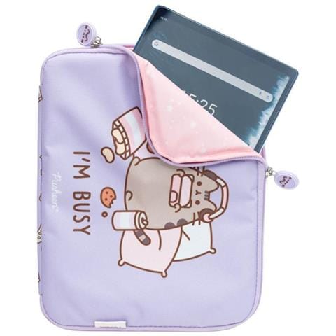 Custodia Per Tablet 11"" Con Motivo I’m Busy Interno Morbido Antigraffio, Lavanda - Foto 1