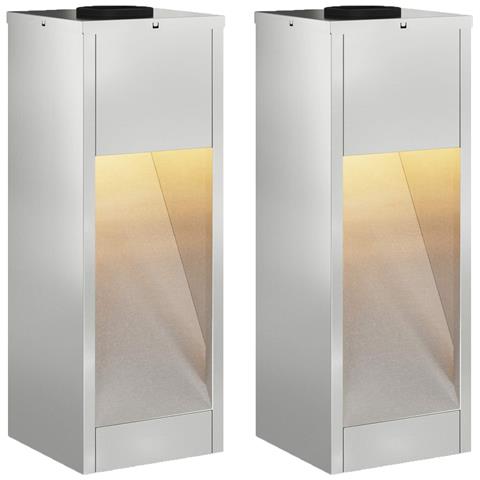 Lucina LED Solare da Percorso 2 pcs Argento Zincato - Foto 1