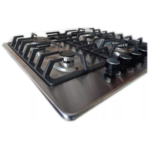 Piano cottura da Incasso a Gas 4 fuochi 60cm Inox /ghisa L848G - Foto 2