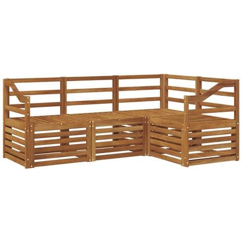 Set divani 4 pcs Naturale Legno di Acacia Massello - Foto 1