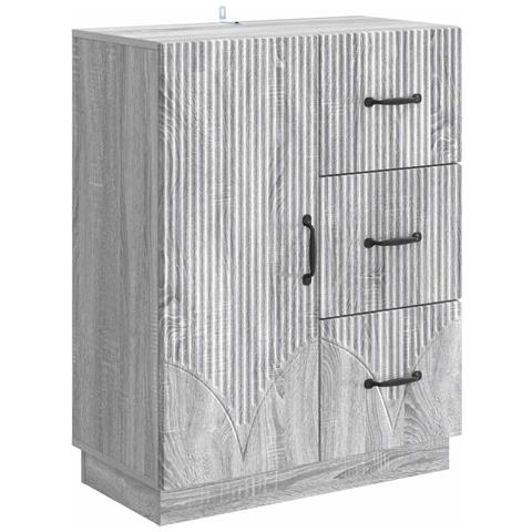 Credenza Grigio Sonoma 66 x 34,5 x 87 cm Legno ingegnerizzato - Foto 1