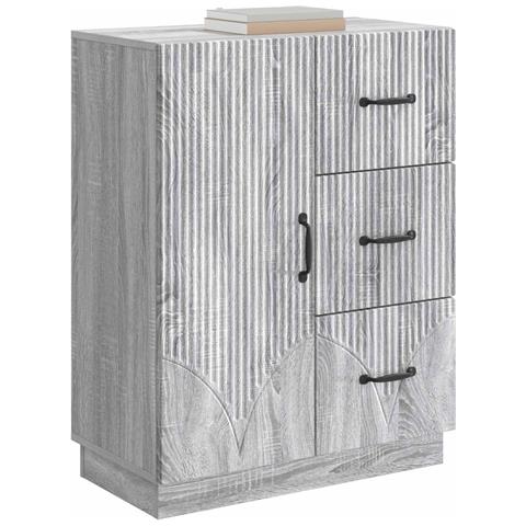 Credenza Grigio Sonoma 66 x 34,5 x 87 cm Legno ingegnerizzato - Foto 2