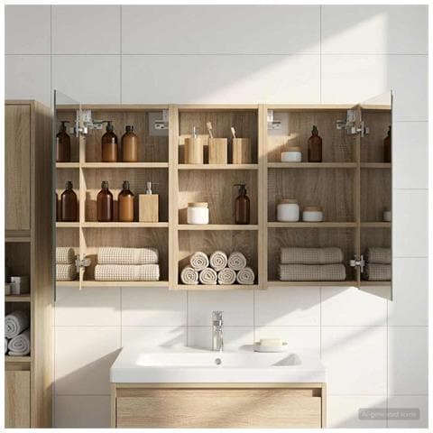 Set di Armadi da Bagno con porta 3 pcs 110 x 10,5 x 60,5 cm - Foto 2