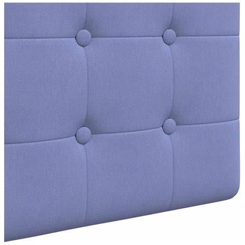 Testiera sospesa Con luce LED Blu jeans Tessuto - Foto 9