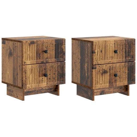 Armadio da Notte 2 pcs Legno antico 43 x 34,5 x 47,5 cm - Foto 1