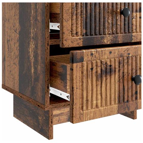Armadio da Notte 2 pcs Legno antico 43 x 34,5 x 47,5 cm - Foto 9