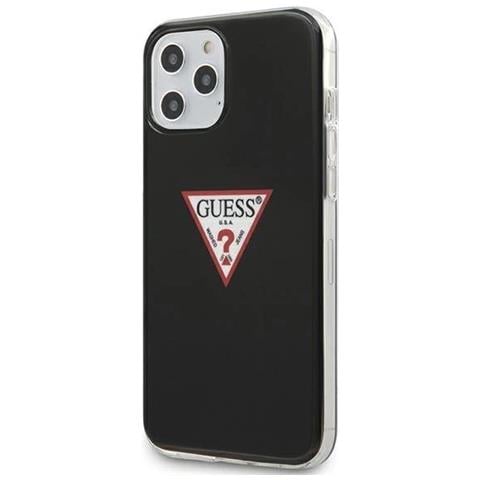 Guess Guhcp12mpcuctlbk Custodia Nera Per Iphone 12/12 Pro 6.1 Triangle Collection - Foto 1