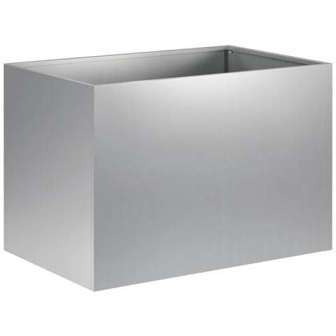 Vaso da giardino Argento 50 x 40 x 40 cm Acciaio zincato - Foto 1