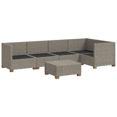 6 pz Set Lounge in Rattan con Cuscini GENDT Rattan naturale - Foto 10