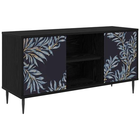 Mobile TV DOKKUM 102 x 33 x 51 cm Rovere Nero - Foto 1