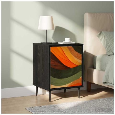 Armadio da Notte BONN 2 pz Rovere Nero 36 x 33 x 51 cm - Foto 2
