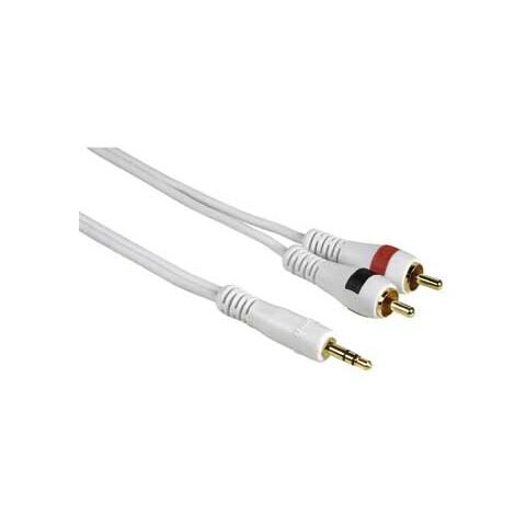 Cavo Jack 3,5 mm M / 2 RCA M, 2 metri, connettori dorati - Foto 1