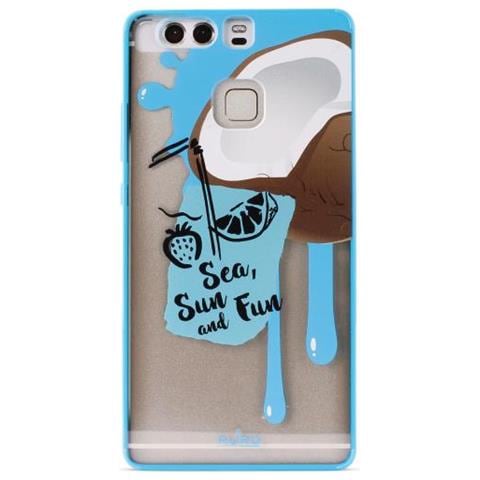 Cover PC+TPU per Huawei P9 5.2" "Summer Juice" Coconut Azzurro - Foto 1
