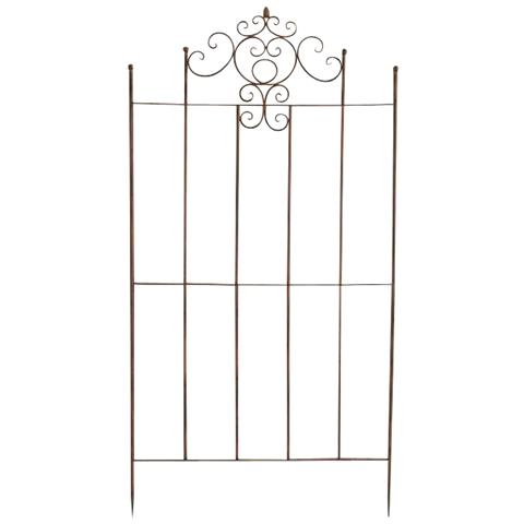 CLP Griglia in metallo per rampicanti PAULA, in ferro, dimensioni: 170 x 85 cm, spessore delle sbarre: 1,5 cm, colori a scelta marrone antico - Foto 2