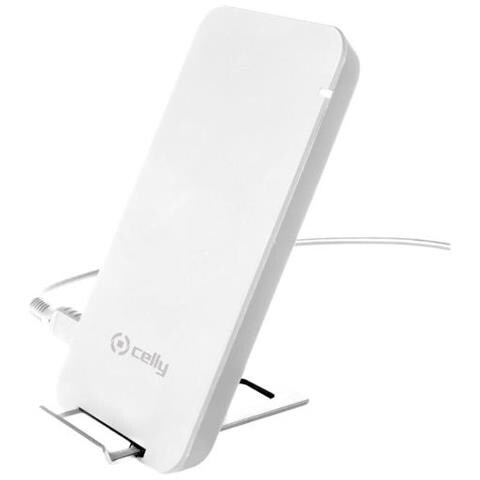 Caricabatterie Rapido Wireless Universale da 10 Watt con Funzione Stand Colore Bianco - Foto 1