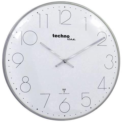 Radiocontrollato Orologio Da Parete 350 Mm X 25 Mm Cromato - Foto 1