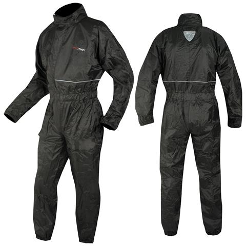 Tuta Intera Anti Pioggia Acqua Impermeablie Ripieghevole Marsupio Moto Nero 3xl - Foto 1