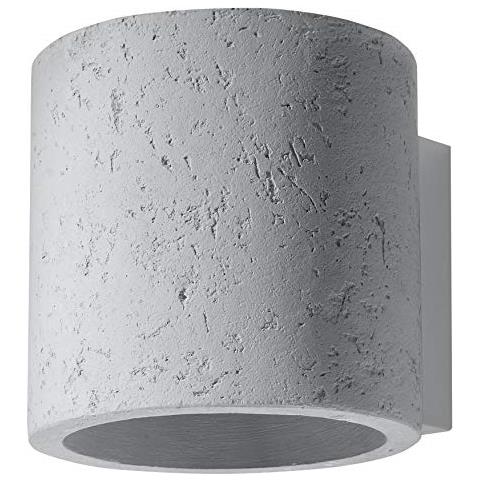Sollux Sl. 0486 - Lampada Da Parete Orbis Betton, Moderna Luce A Led Grigia Per Soggiorno, Camera Da Letto, Bagno, Corridoio, Ufficio, Attacco G9, Colore: Grigio - Foto 1