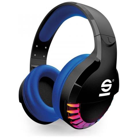 Sparco SPWHEADPHONE cuffia e auricolare Wireless A Padiglione Giocare USB tipo-C Nero, Blu - Foto 2