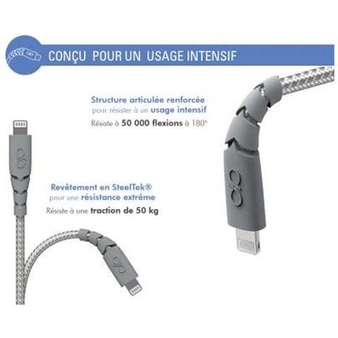 Cavo Usb C/lightning Ultra Rinforzato 3m - 3a, Grigio - Foto 3