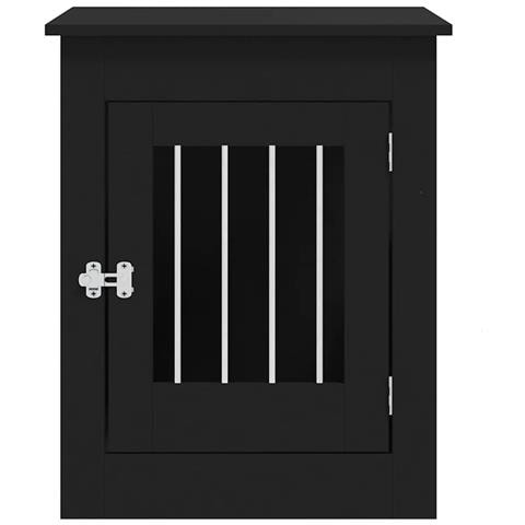 Gabbia Cani Da Arredamento Nera 55x80x68cm Legno Multistrato - Foto 10