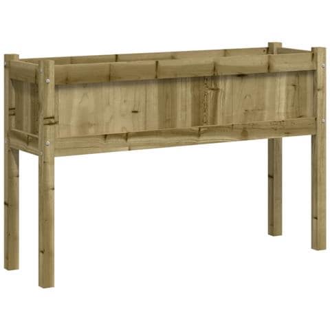 Fioriera Giardino Con Gambe 110x31x70 Cm Legno Pino Impregnato - Foto 1
