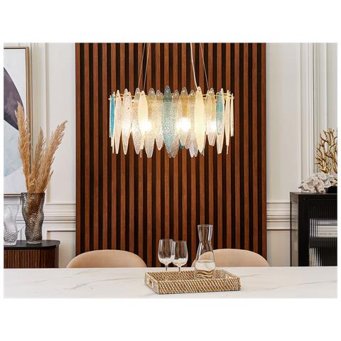 Lampadario Malacca Vetro Multicolore - Foto 1
