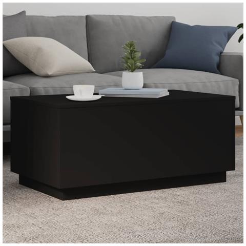 Tavolino Da Soggiorno Con Luci Led Nero 90x50x40 Cm - Foto 1