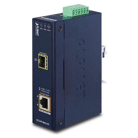 Igup-805at Convertitore Multimediale Di Rete 1000 Mbit /s Blu (industrial 1-port 100/1000x - Sfp To 1-port 10/100/ - Foto 4