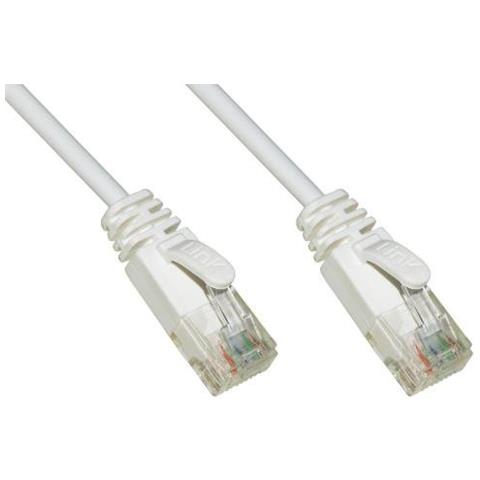 Cavo Rete Categoria 6 Non Schermato Utp Colore Bianco Halogenfree Mt 1 Slim - Foto 1