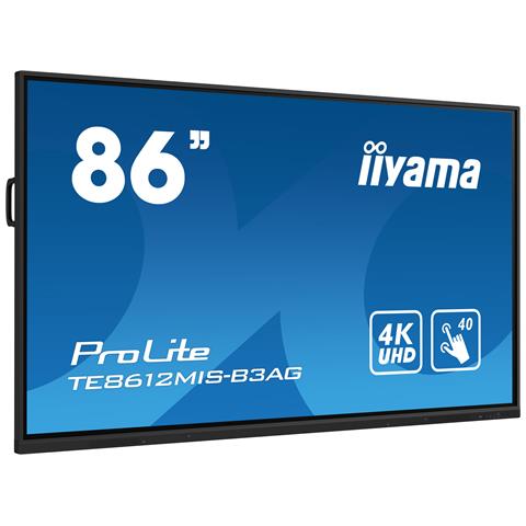 TE8612MIS-B3AG visualizzatore di messaggi Design chiosco 2,18 m (86") LCD Wi-Fi 400 cd /m² 4K Ultra HD Nero Touch screen Processore integrato Android 11 24/7 - Foto 2