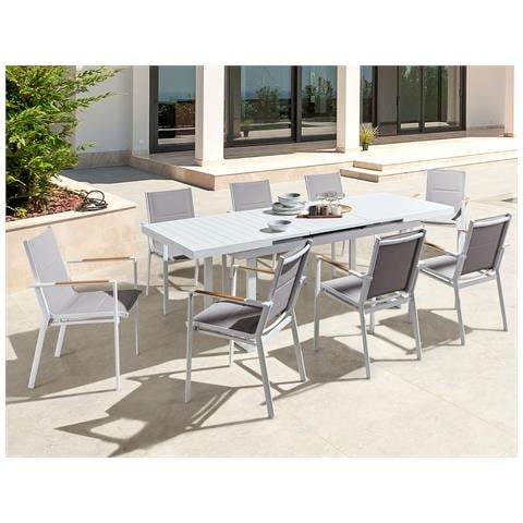 Set Da Giardino Alluminio Grigio 8 Posti Valcanetto /busseto - Foto 1