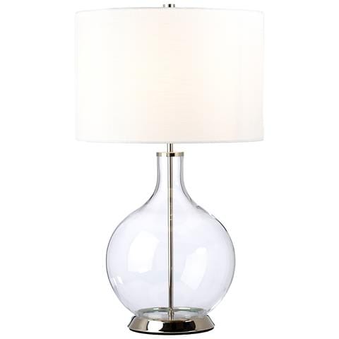 Lampada Da Scrivania Contemporanea Orb Metallo Nichel Lucido 1 Luce E27 - Foto 1