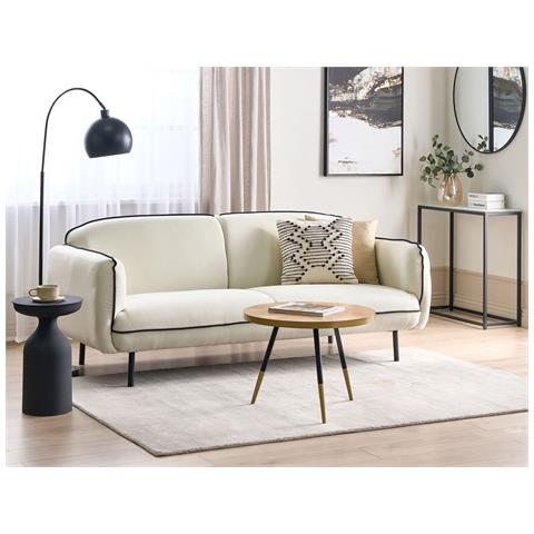 Divano 3 Posti Tonsberg Tessuto Beige Chiaro - Foto 1