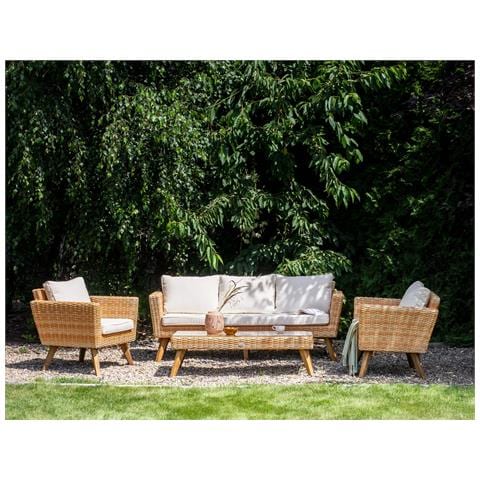 Rattan Sintetico Salotti Grandi Bianco Sporco Vittoria - Foto 1