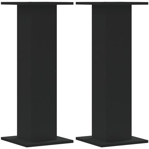 Supporti Altoparlanti 2 Pz Neri 30x30x80cm In Legno Multistrato - Foto 2