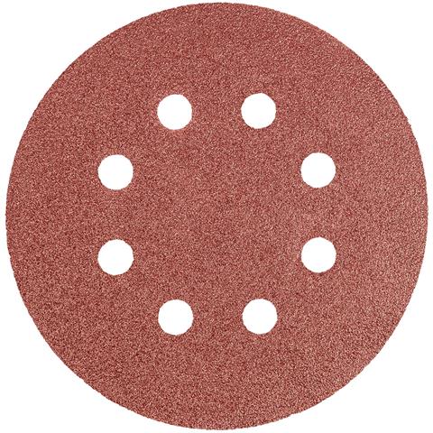Dischi Abrasivi 125 Mm, K80, 5 Pz., Con 8 Fori - Foto 1
