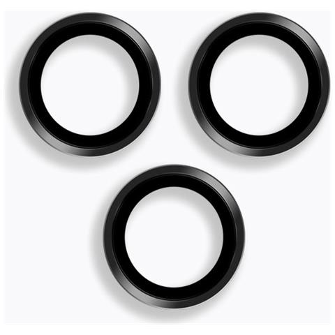 Proteggi Lenti In Metallo (confezione Da 3) Per Iphone Black Iphone 16 Pro / 16 Promax - Foto 2