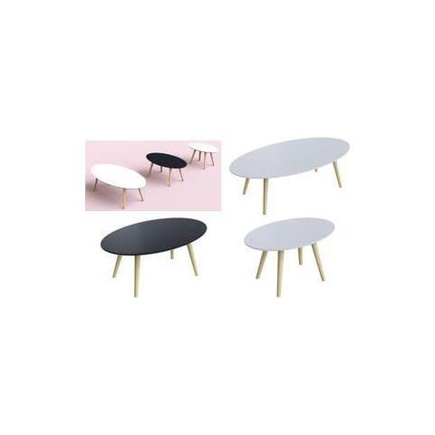 Easydesk Beistelltisch Scandi Tbs85.23.13 50x85cm Buche /wei (tbs85.23.13) - Foto 1