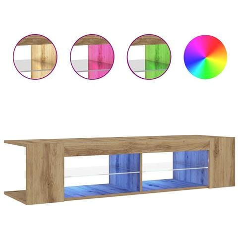 Mobile Porta TV con LED Artigianale 135x39x30 cm Truciolato - Foto 1